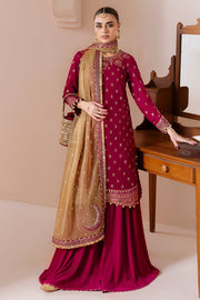 Jazmin Chandani Embroidered Velvet Unstitched 3Pc Suit CVF D-11