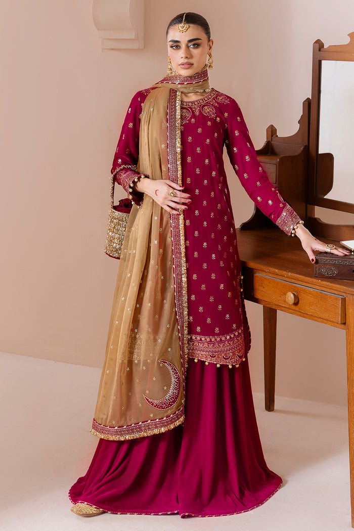 Jazmin Chandani Embroidered Velvet Unstitched 3Pc Suit CVF D-11