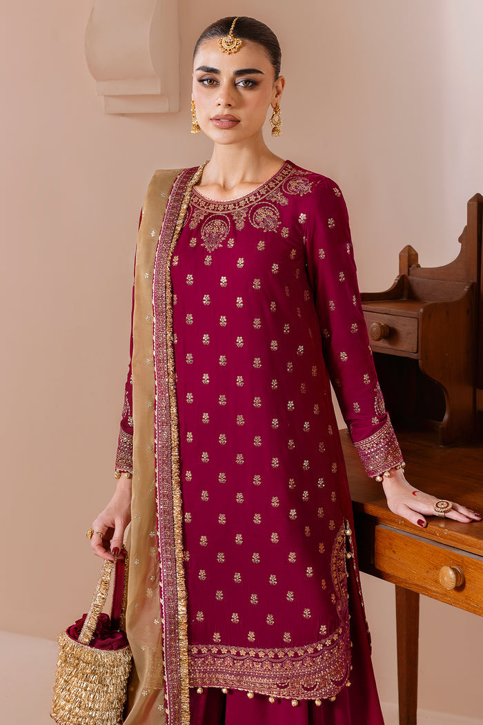 Jazmin Chandani Embroidered Velvet Unstitched 3Pc Suit CVF D-11