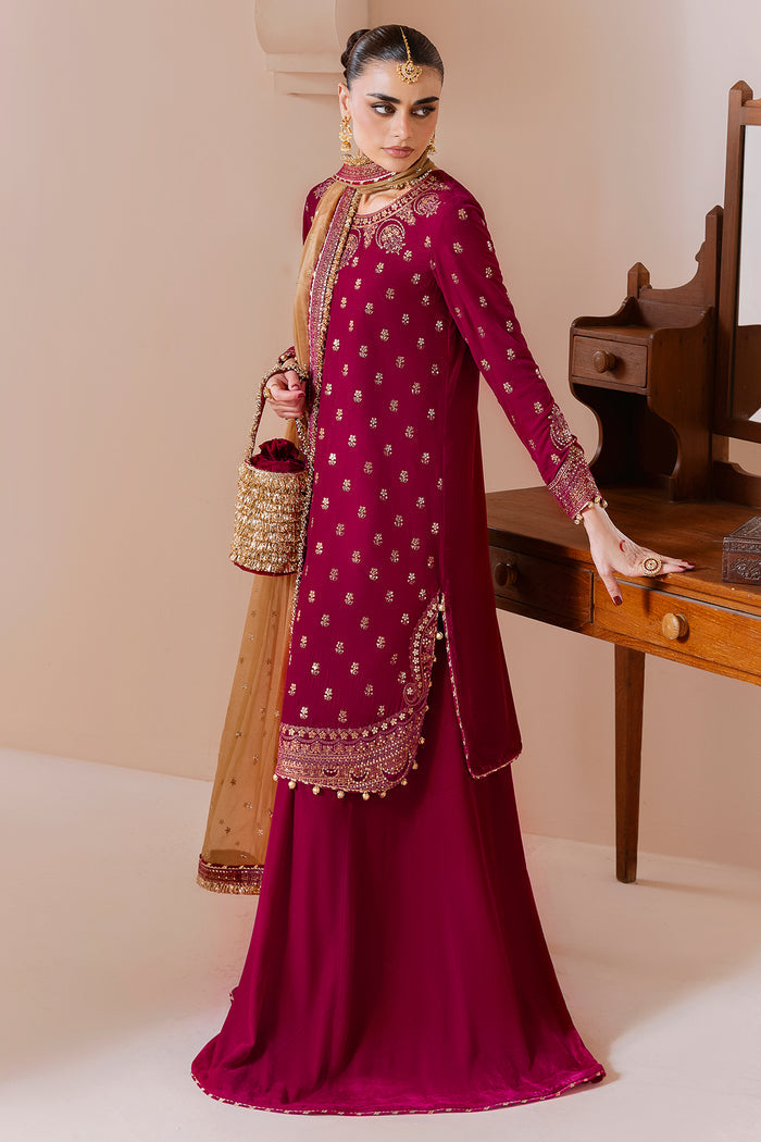 Jazmin Chandani Embroidered Velvet Unstitched 3Pc Suit CVF D-11