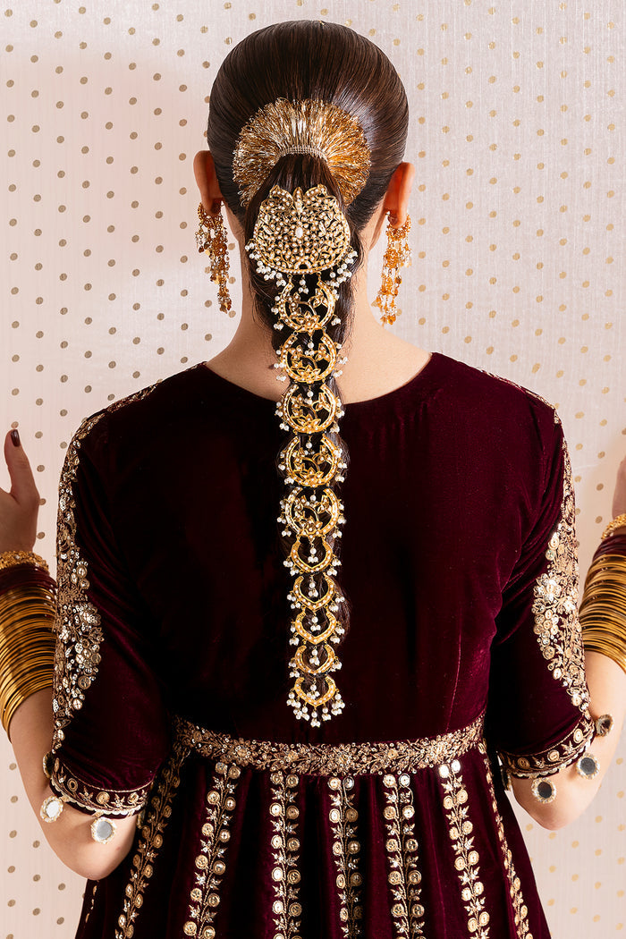 Jazmin Chandani Embroidered Velvet Unstitched 3Pc Suit CVF D-12
