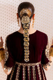 Jazmin Chandani Embroidered Velvet Unstitched 3Pc Suit CVF D-12