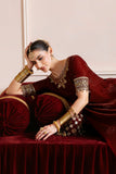 Jazmin Chandani Embroidered Velvet Unstitched 3Pc Suit CVF D-07