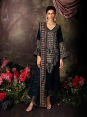 Charizma Signora Embroidered Velvet Unstitched 3Pc Suit CVT3-05