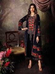 Charizma Signora Embroidered Velvet Unstitched 3Pc Suit CVT3-07
