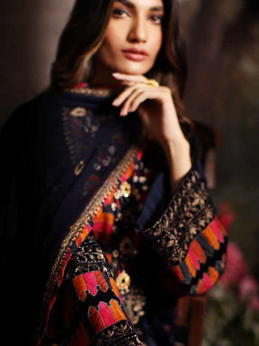 Charizma Signora Embroidered Velvet Unstitched 3Pc Suit CVT3-07