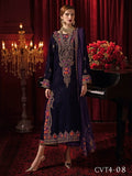 Charizma Signora Premium Embroidered Velvet Unstitched 3Pc Suit CVT4-08