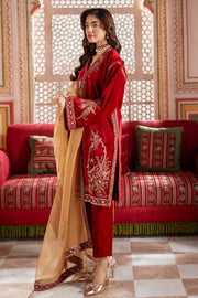 Charizma Signora Premium Embroidered Velvet Unstitched 3Pc Suit CVT4-17