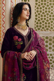 Charizma Signora Premium Embroidered Velvet Unstitched 3Pc Suit CVT4-19