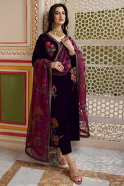Charizma Signora Premium Embroidered Velvet Unstitched 3Pc Suit CVT4-19