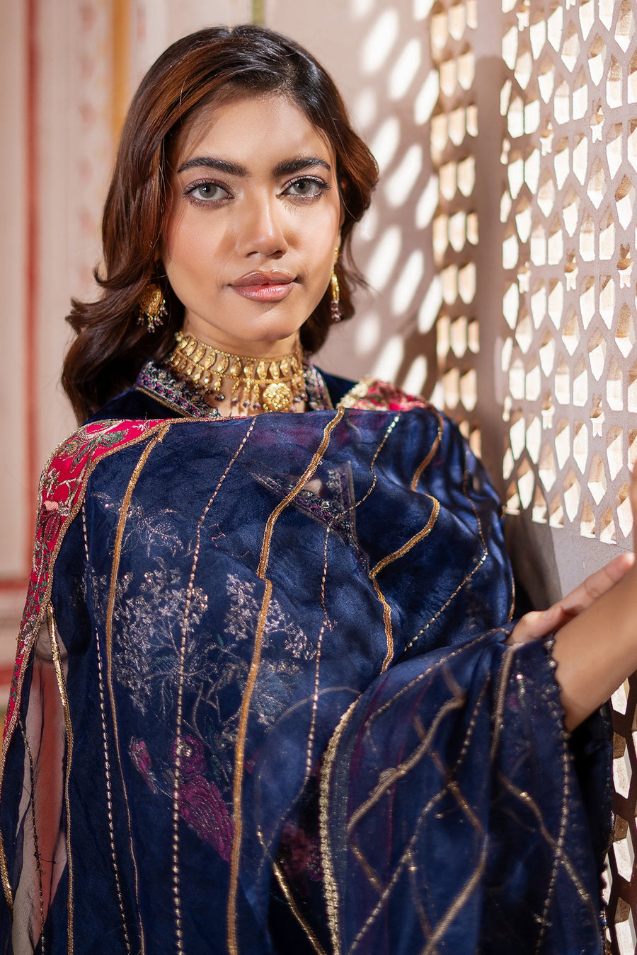 Charizma Signora Premium Embroidered Velvet Unstitched 3Pc Suit CVT4-21