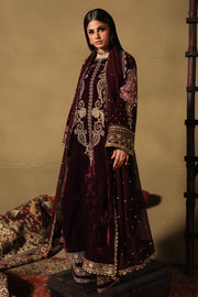 Charizma Signora Premium Embroidered Velvet Unstitched 3Pc Suit CVT5-06