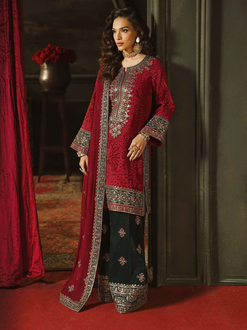 Charizma Signora Vol-02 Embroidered Velvet Unstitched 3Pc Suit CVT5-10