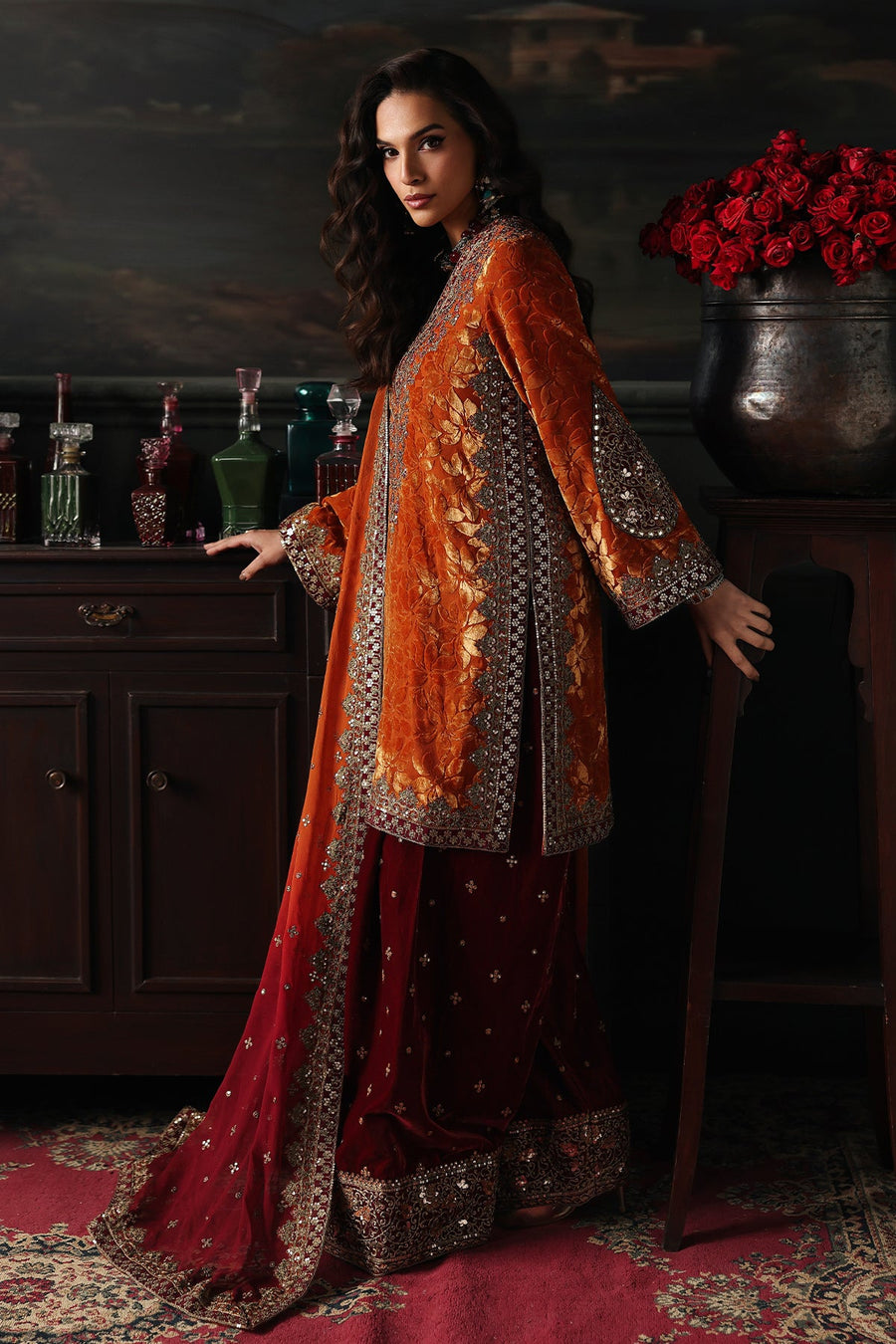 Charizma Signora Vol-02 Embroidered Velvet Unstitched 3Pc Suit CVT5-12