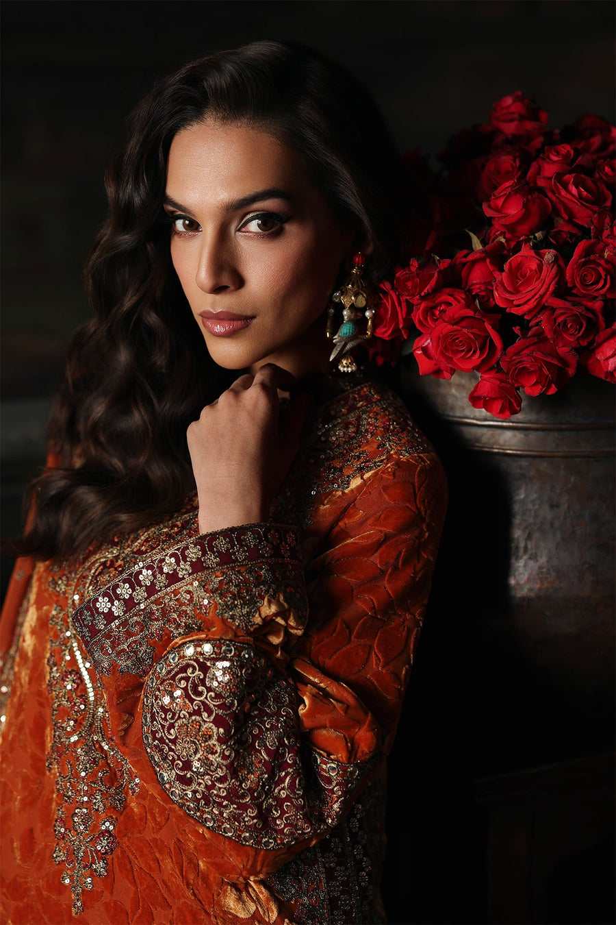Charizma Signora Vol-02 Embroidered Velvet Unstitched 3Pc Suit CVT5-12
