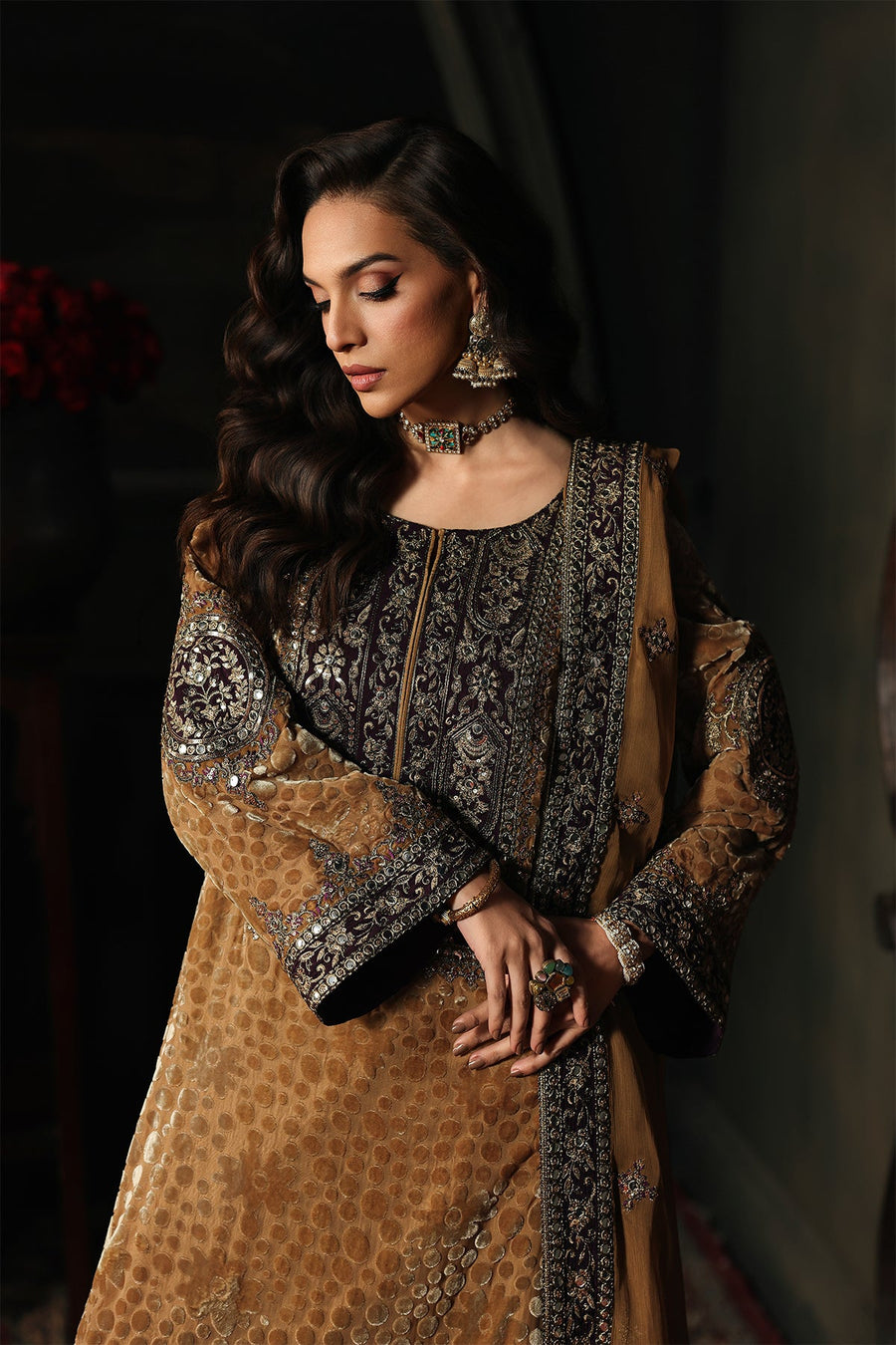 Charizma Signora Vol-02 Embroidered Velvet Unstitched 3Pc Suit CVT5-13