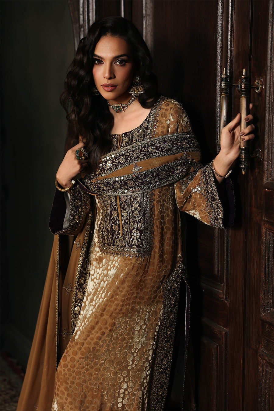 Charizma Signora Vol-02 Embroidered Velvet Unstitched 3Pc Suit CVT5-13