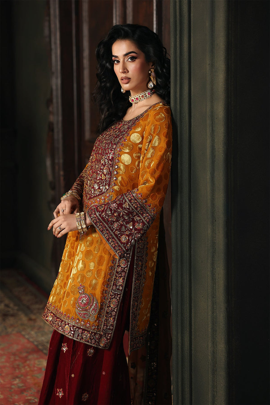 Charizma Signora Vol-02 Embroidered Velvet Unstitched 3Pc Suit CVT5-16