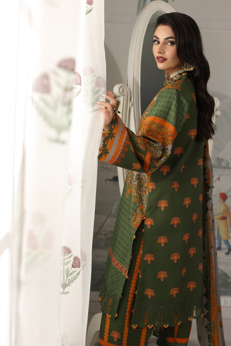 Virsa by Charizma Embroidered Linen Unstitched 3Pc Suit CVW4-08