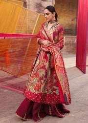 Crimson Embroidered Silk Unstitched 3Pc Suit D-01 DAMINI