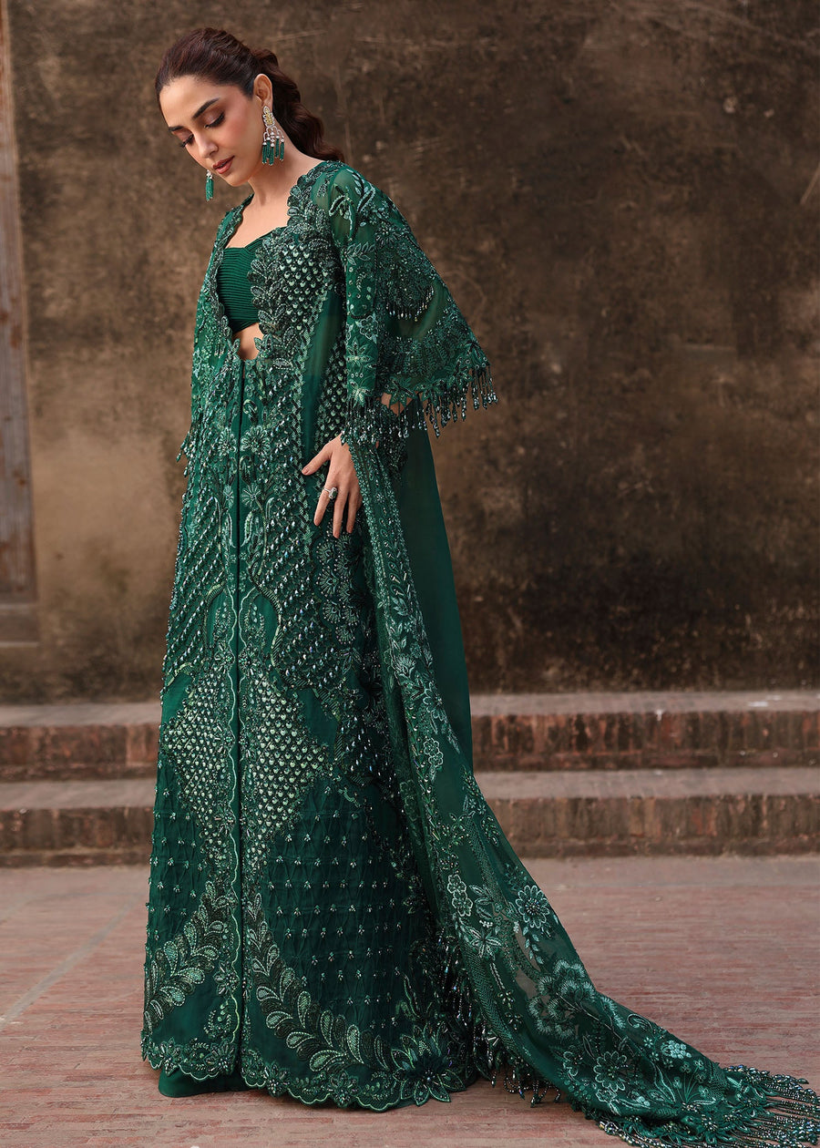 Crimson Embroidered Organza Unstitched 3Pc Suit D-03 ZAMARD