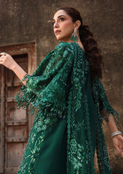 Crimson Embroidered Organza Unstitched 3Pc Suit D-03 ZAMARD