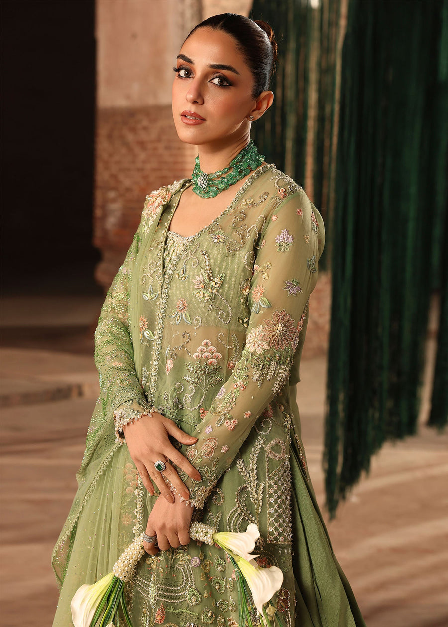 Crimson Embroidered Poly Net Unstitched 3Pc Suit D-05 MATWALI