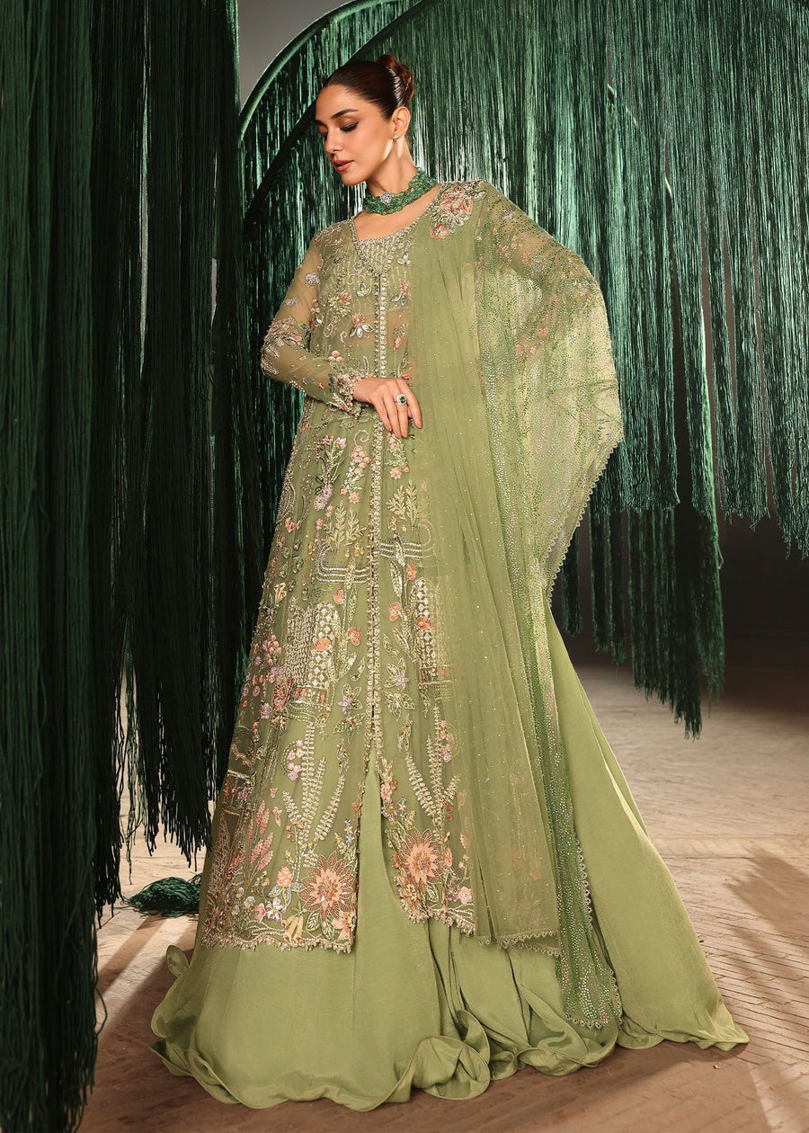 Crimson Embroidered Poly Net Unstitched 3Pc Suit D-05 MATWALI