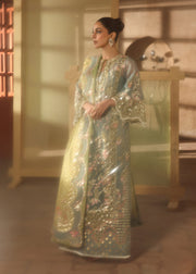 Crimson Embroidered Organza Unstitched 3Pc Suit D-06 JHALAK