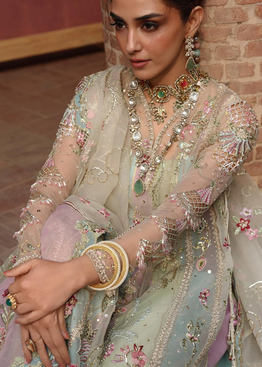 Crimson Embroidered Chiffon Unstitched 3Pc Suit D-07 RANGOLI
