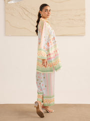 Faiza Faisal Reve Festive Pret Printed Grip Silk 2Pc Suit - CYENNA