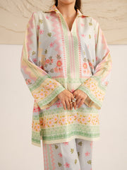 Faiza Faisal Reve Festive Pret Printed Grip Silk 2Pc Suit - CYENNA