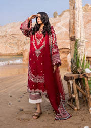 Siraa by Sadaf Fawad Khan Embroidered Lawn Unstitched 3Pc Suit - Calah (A)