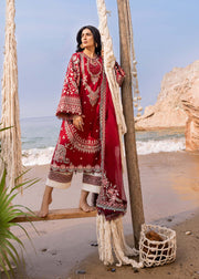 Siraa by Sadaf Fawad Khan Embroidered Lawn Unstitched 3Pc Suit - Calah (A)