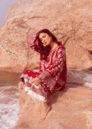 Siraa by Sadaf Fawad Khan Embroidered Lawn Unstitched 3Pc Suit - Calah (A)