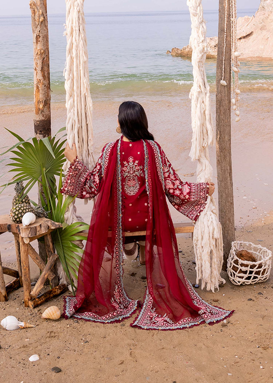 Siraa by Sadaf Fawad Khan Embroidered Lawn Unstitched 3Pc Suit - Calah (A)