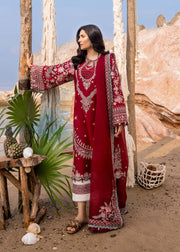 Siraa by Sadaf Fawad Khan Embroidered Lawn Unstitched 3Pc Suit - Calah (A)