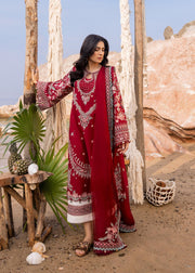 Siraa by Sadaf Fawad Khan Embroidered Lawn Unstitched 3Pc Suit - Calah (A)