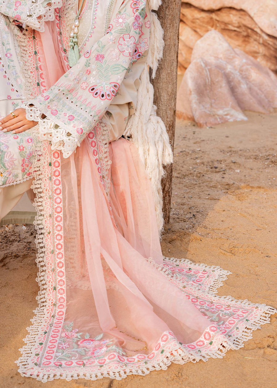 Siraa by Sadaf Fawad Khan Embroidered Lawn Unstitched 3Pc Suit - Calah (B)