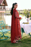 Zarposh Summer Soiree Embroidered Luxury Lawn Unstitched 3Pc Suit - Calyx