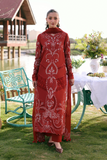 Zarposh Summer Soiree Embroidered Luxury Lawn Unstitched 3Pc Suit - Calyx