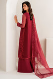 Farasha Luxury Formal Embroidered Chiffon Unstitched 3Pc Suit - Cameo