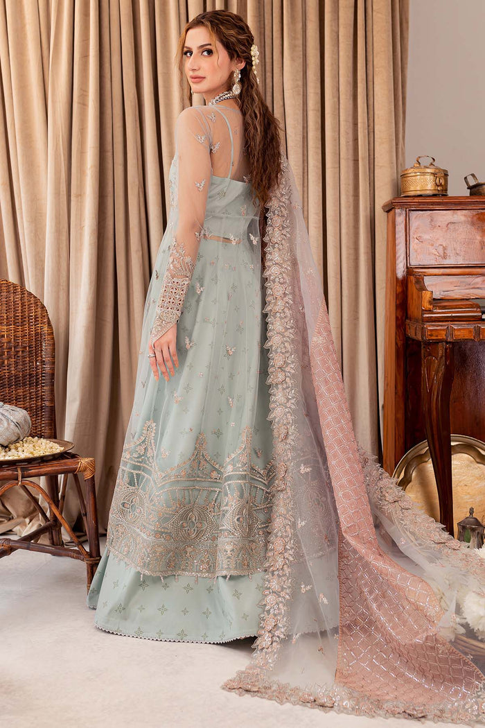 Farasha Luxury Formal Embroidered Net Unstitched 3Pc Suit - Camilla