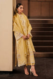 Afrozeh Festive Unstitched Chikankari Lawn 3Pc Suit AL-24-V4-01 CANARY