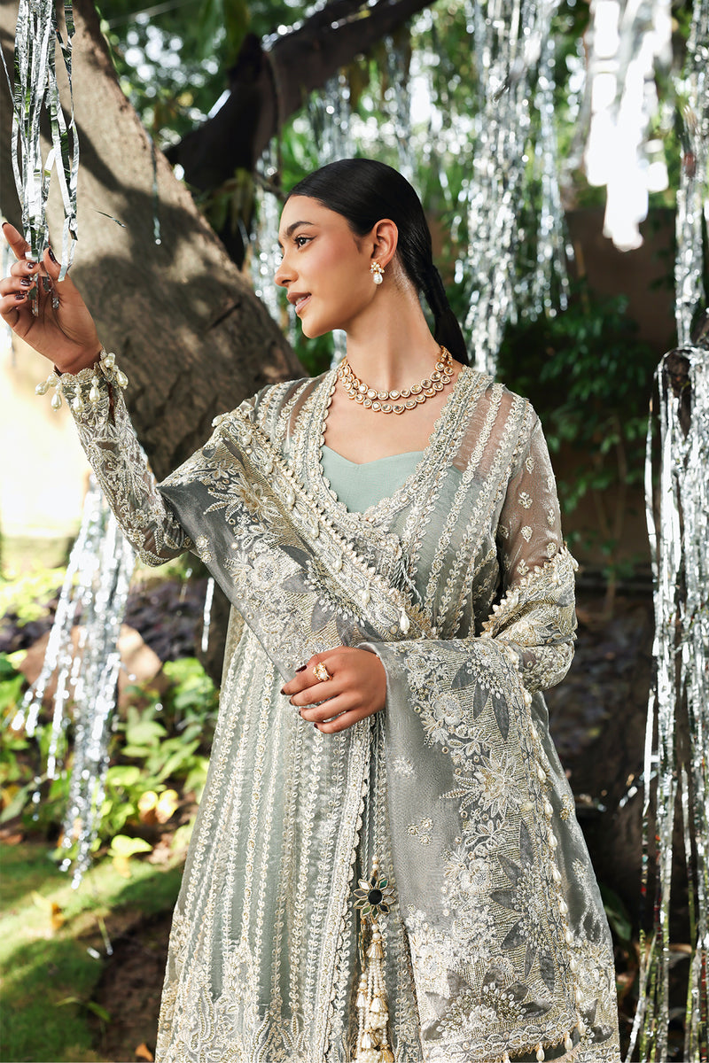 Afrozeh Dastangoi Embroidered Viscose Unstitched 3Pc Suit AWS-10 CANDLENIGHТ