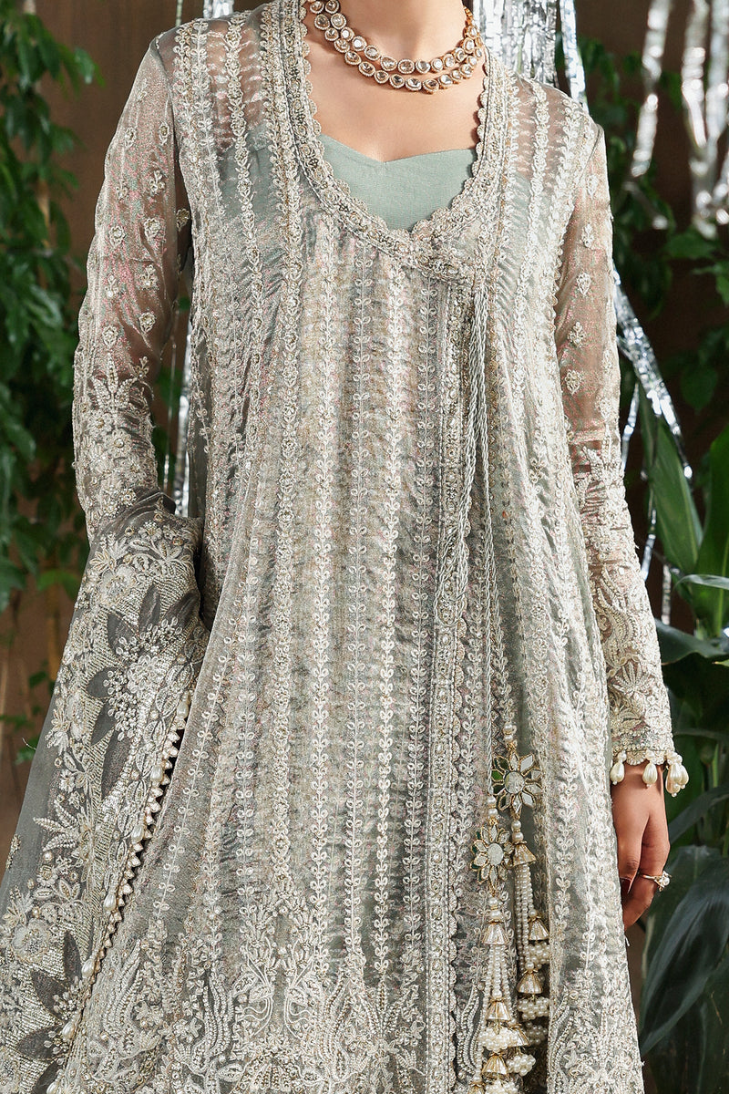 Afrozeh Dastangoi Embroidered Viscose Unstitched 3Pc Suit AWS-10 CANDLENIGHТ