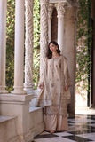 Noor by Saadia Asad Embroidered Linen Unstitched 3Pc Suit D-12 Caramel Mist