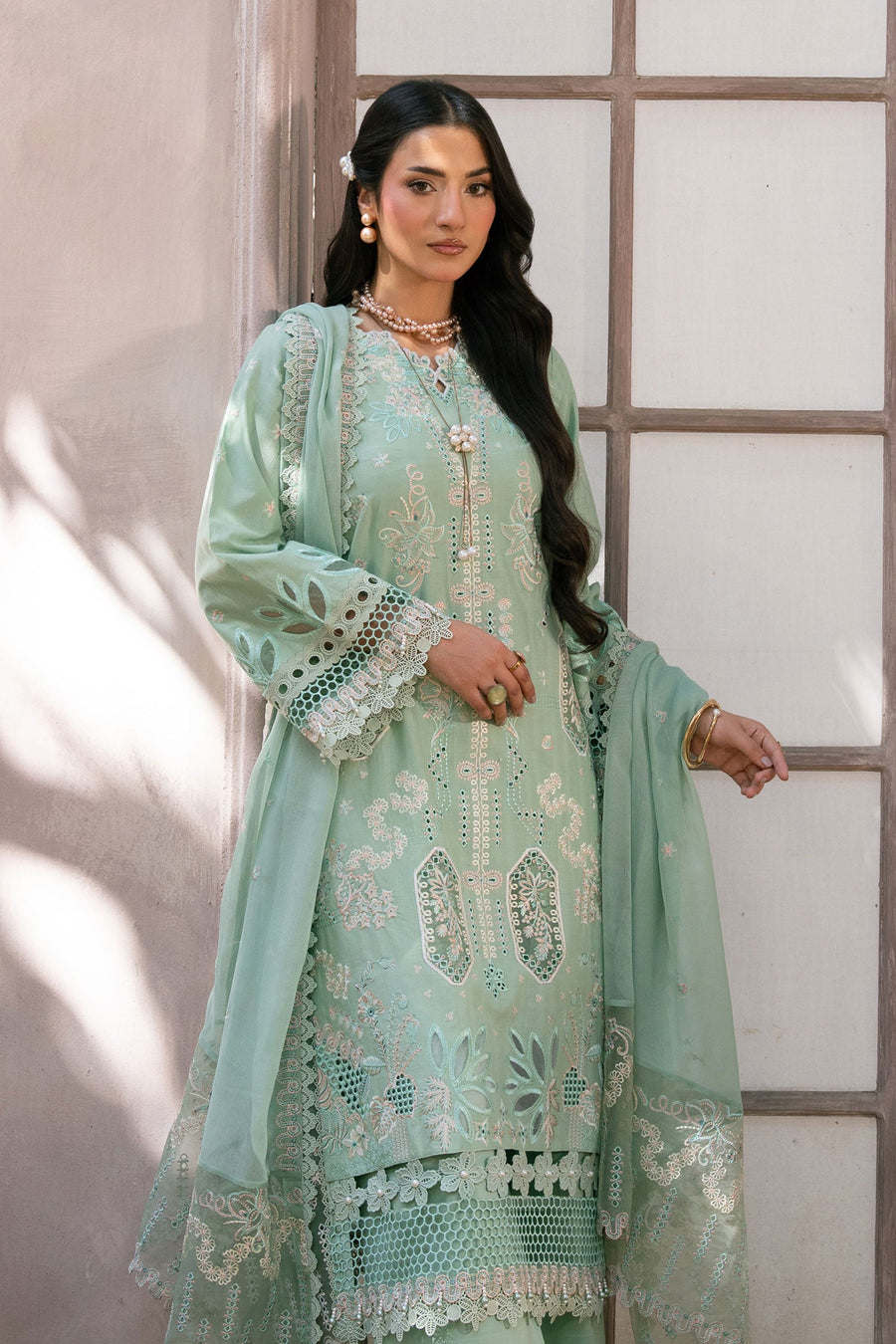 Zivah Apparel Bloom Haven Ready to Wear Luxury Lawn 3Pc Suit - Ciel