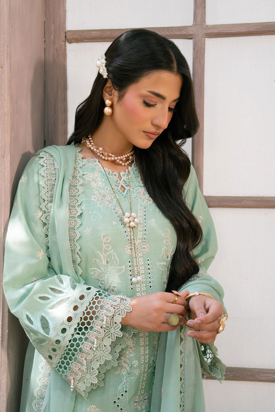 Zivah Apparel Bloom Haven Ready to Wear Luxury Lawn 3Pc Suit - Ciel