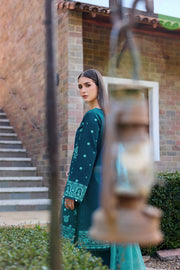 Farasha Sorine Summer Embroidered Lawn Unstitched 3Pc Suit - Celeste Charm